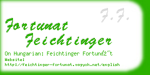 fortunat feichtinger business card